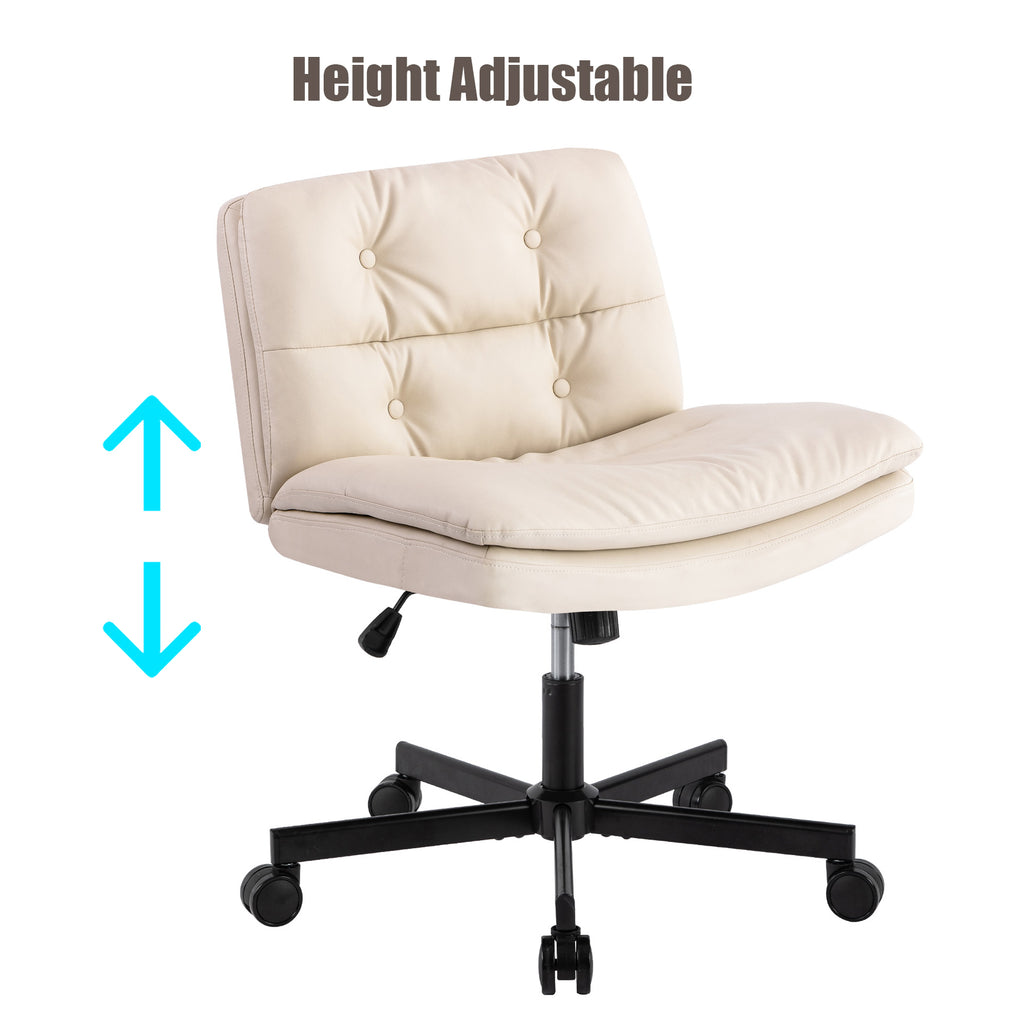 UPGRADE! Larger Size 360° Swivel Home Office Desk Chair with Wheels | Premium Home Decor - Grand Goldman