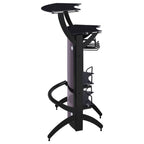 Elaina Black 2-shelf Home Bar - Grand Goldman Shop