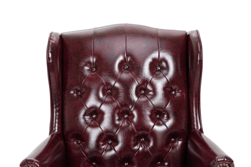 Executive Office Chair  Comfortable Desk Chair - Ergonomic Design - Thick Padded Seat and Backrest - PU Leather Desk Chair wi