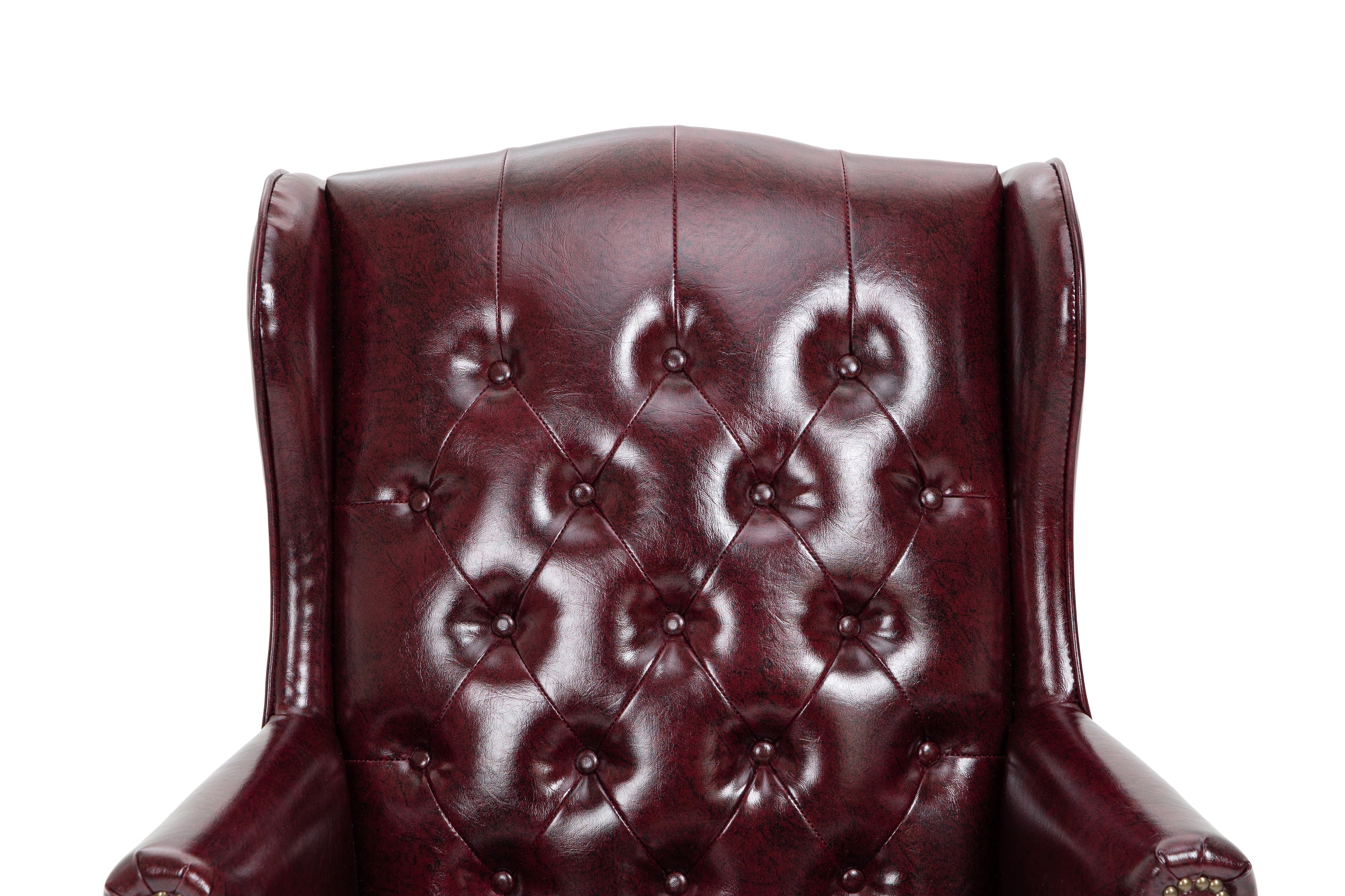 Executive Office Chair  Comfortable Desk Chair - Ergonomic Design - Thick Padded Seat and Backrest - PU Leather Desk Chair wi