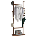 Coat Racks solid wood hanger 23.6* 11*71in Solid environmental protection easy to assemble beautiful can be placed in the bedroom/entrance/living room (Walnut) - Grand Goldman Shop