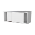 Anegam Floating Cabinet with Sliding Door, White - Grand Goldman