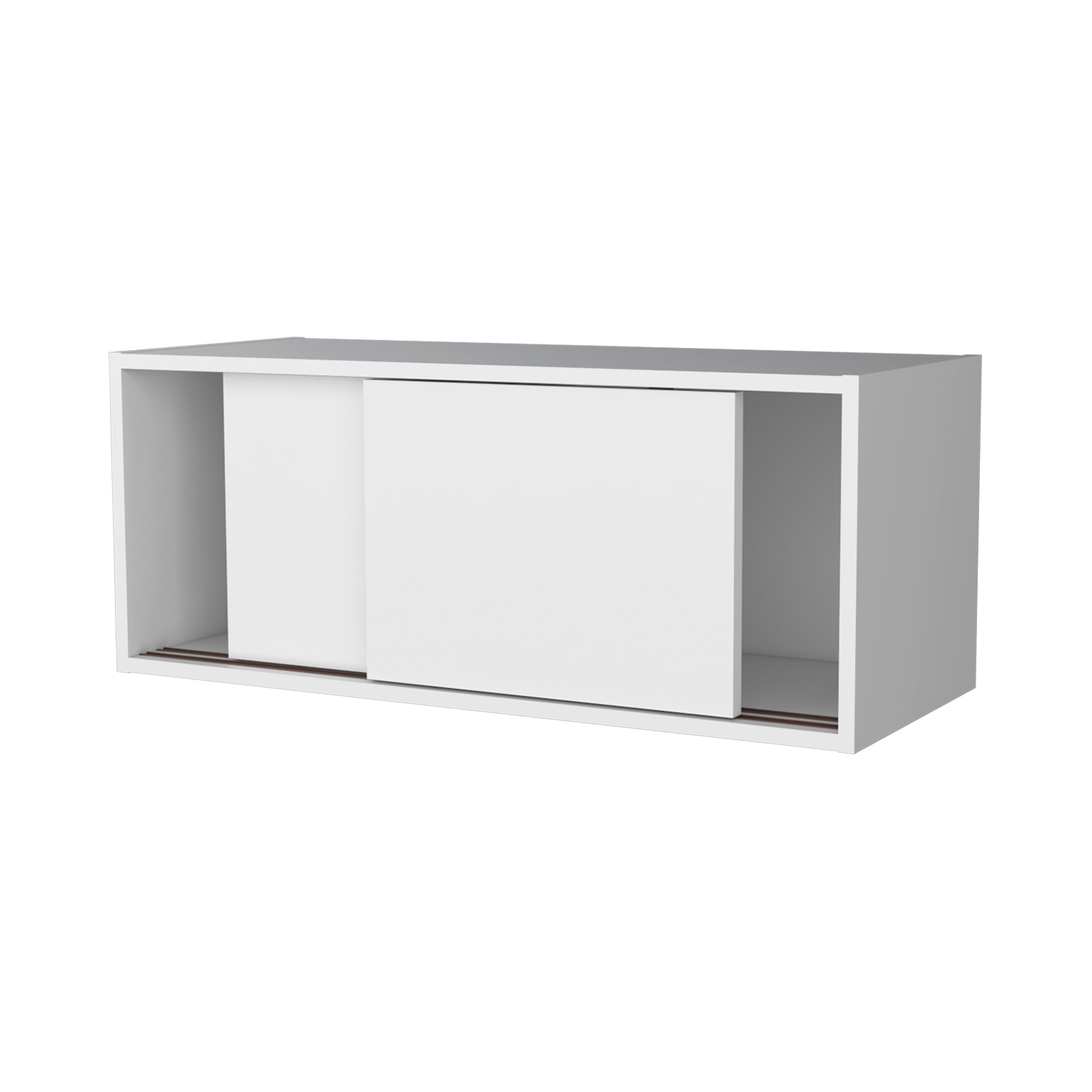 Anegam Floating Cabinet with Sliding Door, White - Grand Goldman