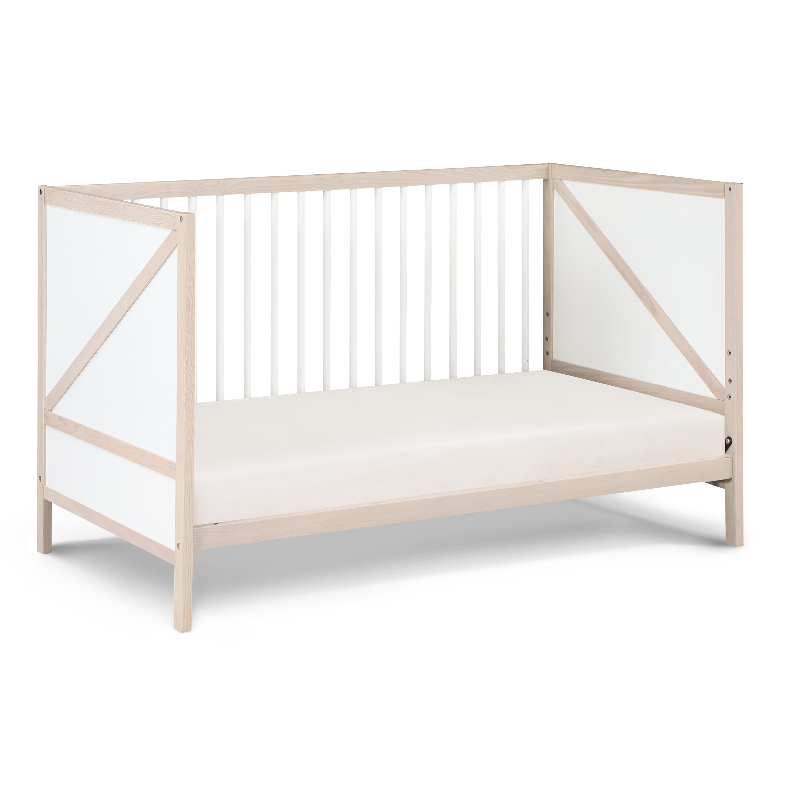 Pixie Zen 3-in-1 Crib in Washed Natural/White | Premium Home Decor - Grand Goldman