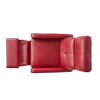 Contemporary Red PU Recliner Chair with Lever Mechanism - Grand Goldman Shop