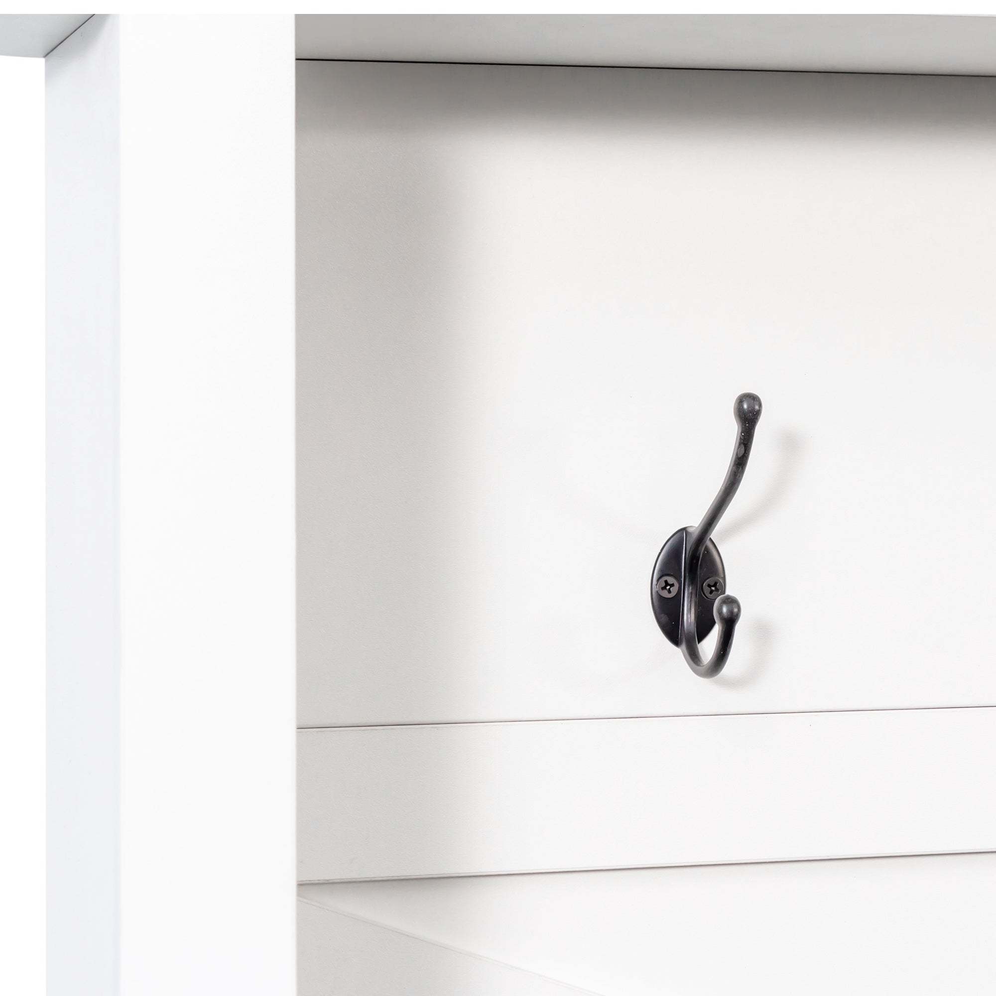 Farmhouse 4-in-1 Hall Tree with 6 Hooks, Walnut Entryway Bench with Shelves,  Wooden Style Rustic Shoe Organizer with 16 Open Compartments for Mudroom, Living Room, White (OLD SKU: N721P264915K) - Grand Goldman Shop