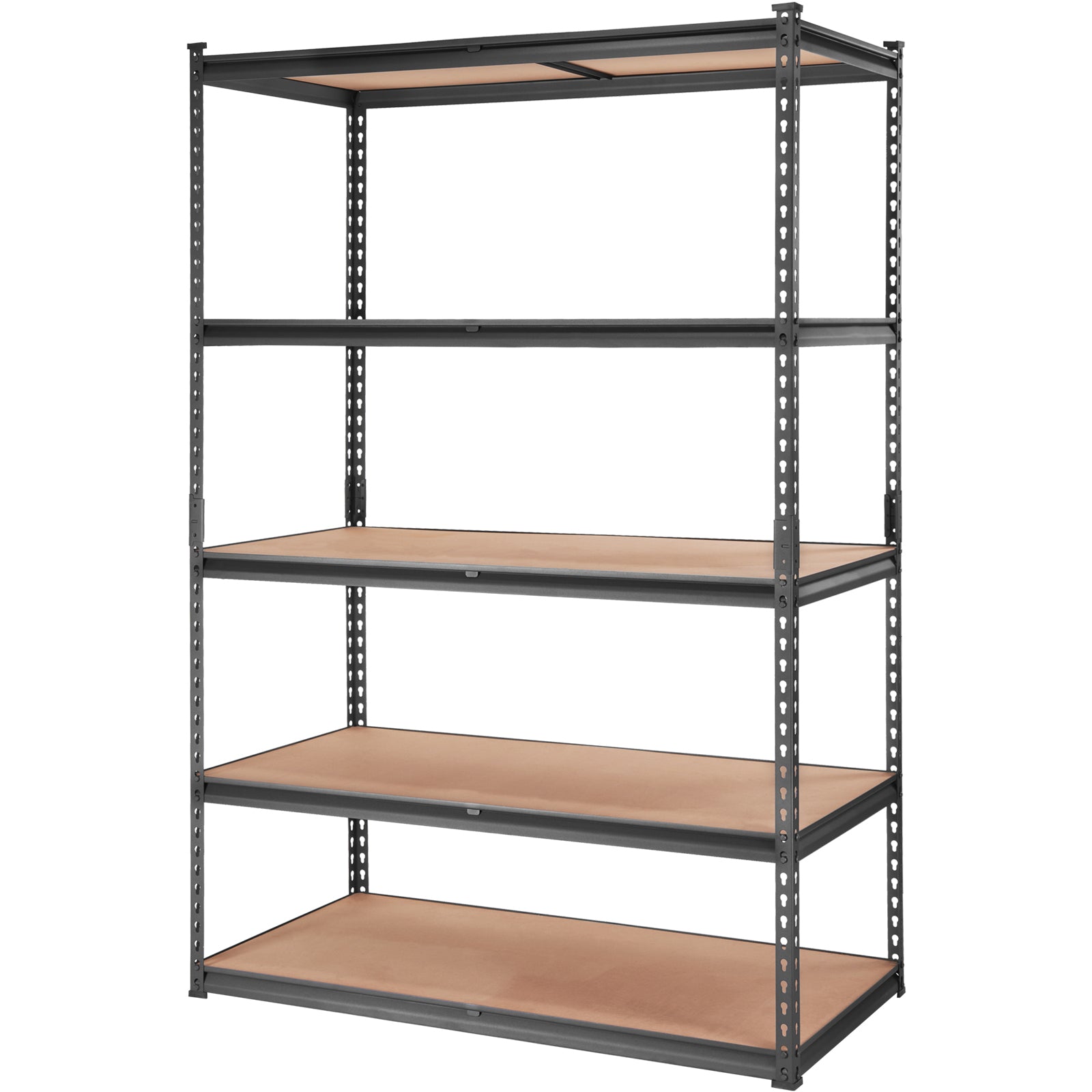 Storage Shelving Unit, 5-Tier Adjustable, 2000 lbs Capacity, Heavy Duty Garage Shelves Metal Organizer Utility Rack, Black, 48' L x 24' W x 72' H for Kitchen Pantry Basement Bathroom Laundry - Grand Goldman Shop