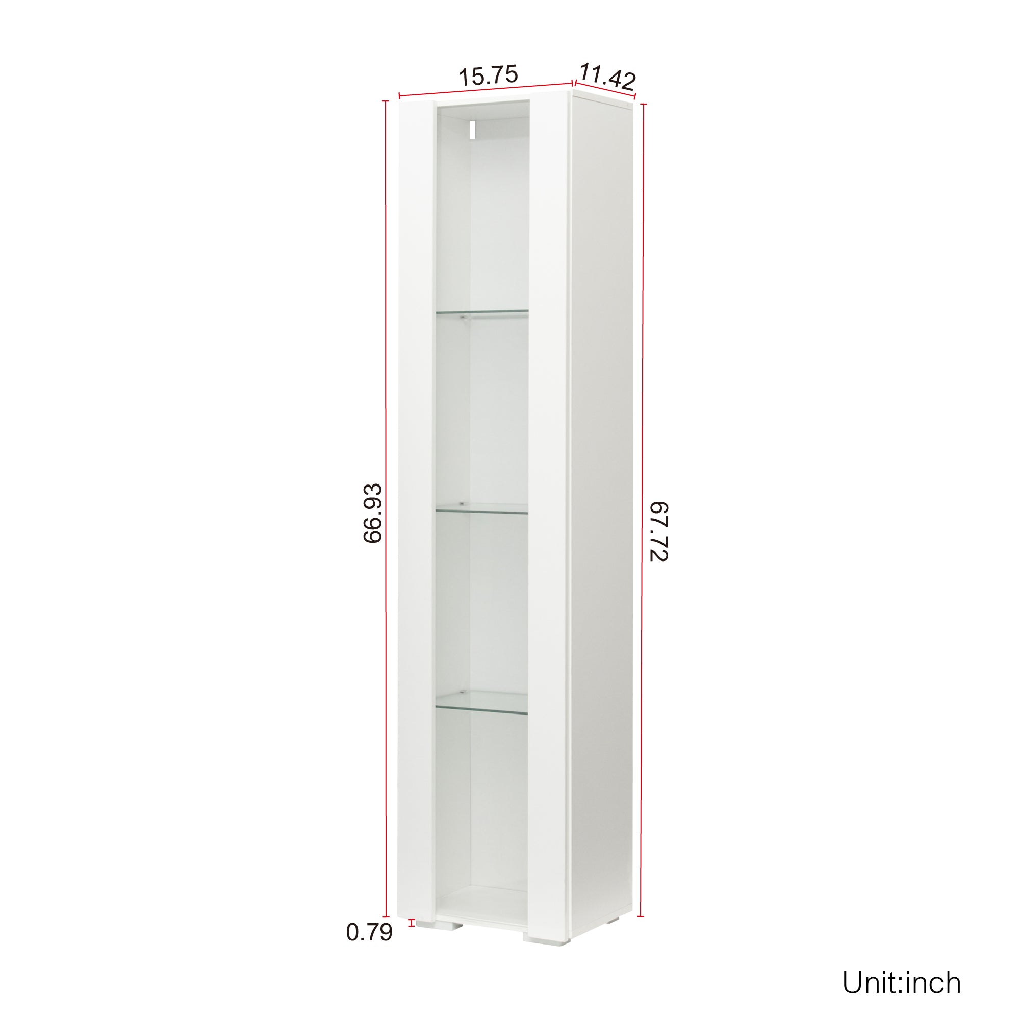 Side cabinet with aluminum strip lamp, - Grand Goldman Shop