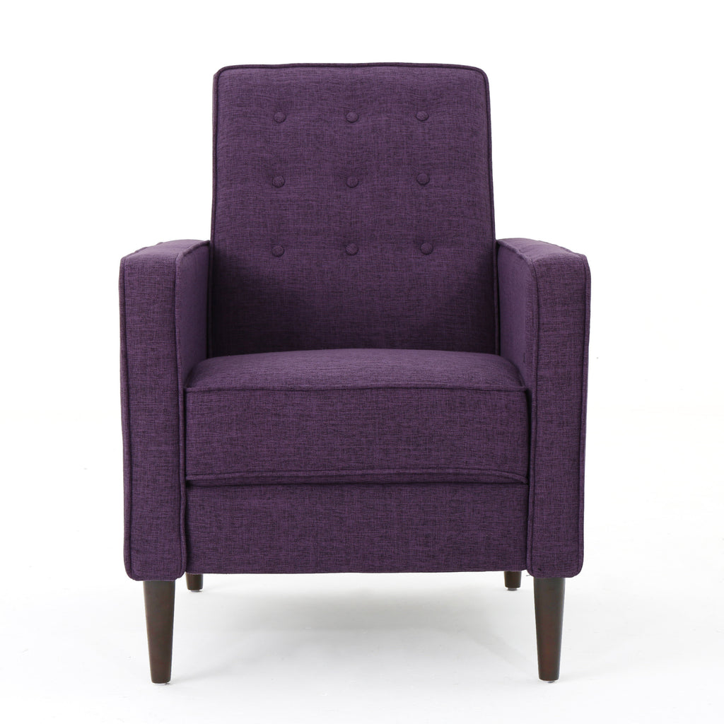 Macedonia Mid-Century Modern Button Tufted Fabric Recliner - Grand Goldman Shop