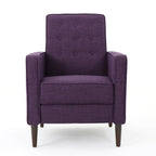 Macedonia Mid-Century Modern Button Tufted Fabric Recliner - Grand Goldman Shop