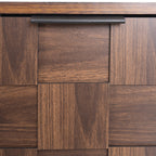 Mid Century TV Stand with 2 Drawers in Dark Brown, Media Console Table for TVs up to 85'', Made of Particle Board and MDF, 78.7'' x 15.7'' x 17.7'' - Grand Goldman Shop