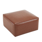 Upholstered Square PU Leather Ottoman,Brown (old sku N757P180768O) - Grand Goldman Shop