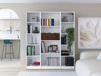 Davie 3 Piece Home Bookcase set, 60' Wide with 14 Shelves ,  Living Room Set Set  White | Premium Home Decor - Grand Goldman