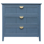 3-Drawer Cabinet for Bedroom, Living Room, or Study – Blue MDF American Furniture - Grand Goldman Shop