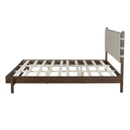 Modern King Bed Frame Set with 2 Nightstands, Light Gray Wood Platform Bed with Headboard and Matching Bedside Tables for Bedroom - Grand Goldman Shop
