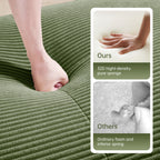 82'' loveseat sofa in luxuryCorduroy Fabric modular for free combo separation curved armrests ,anti-slip design high-resilience sponge fits living rooms bedrooms Audiovisual Room,Olive green - Grand Goldman Shop