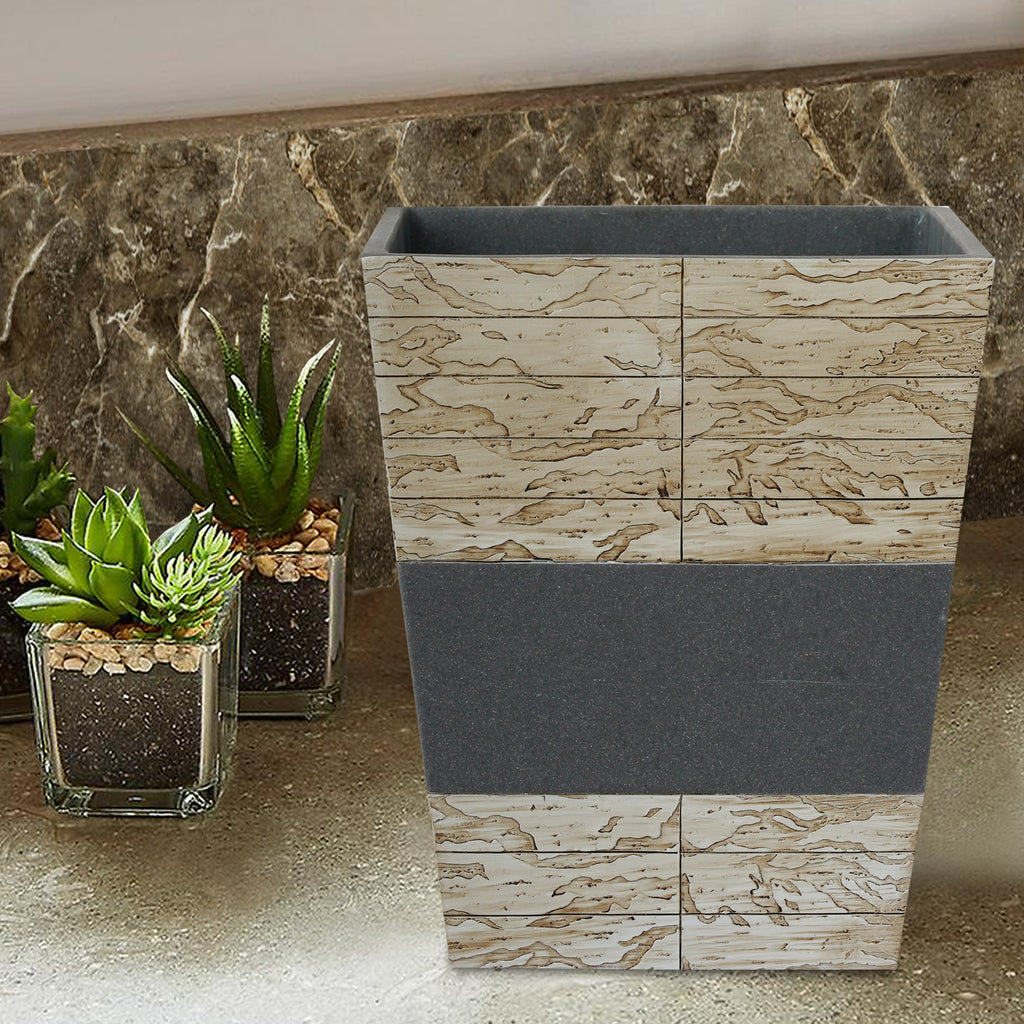 Cement Wastebasket, 7Qt - Grand Goldman Shop