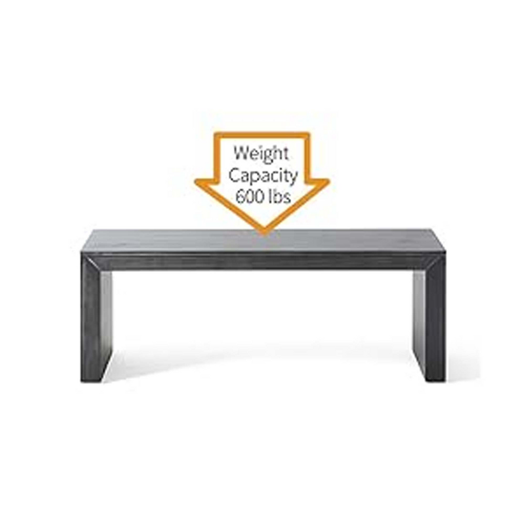 Acacia Wood Dining Bench, Black - Grand Goldman Shop