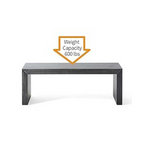Acacia Wood Dining Bench, Black - Grand Goldman Shop