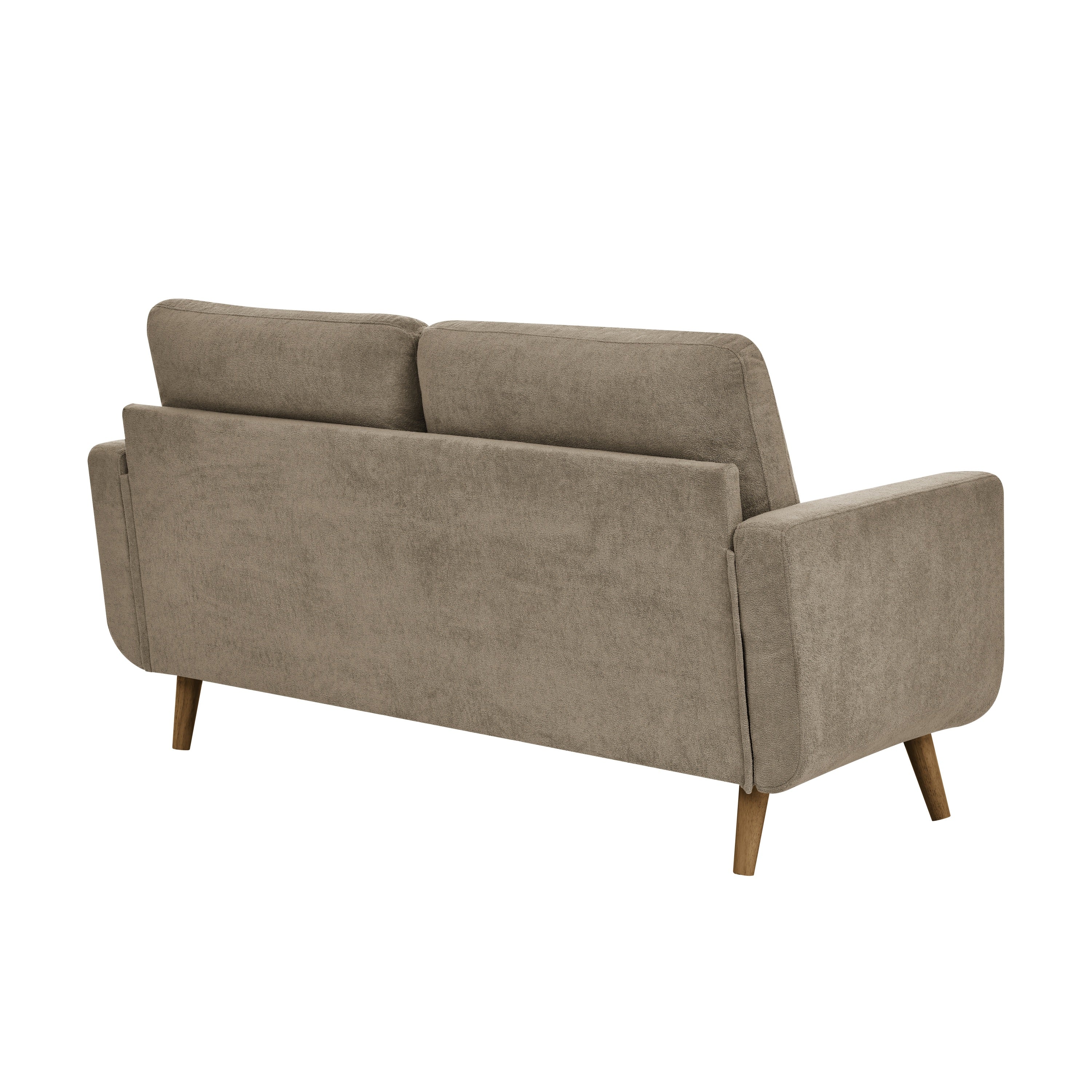 67.7' Wide Mid-Century Modern Upholstered Tufted Loveseat Sofa With Wooden Legs - Grand Goldman Shop