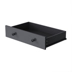 Farmhouse TV Stand with Solid Wood Gourd-Shaped Legs for TVs Up to 70', Entertainment Center with Bookshelves & Tempered Glass Doors, Media Console with Adjustable Shelves, Living Room, Black - Grand Goldman Shop
