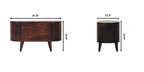 Solid Wood Light Rounded Lid-up Blanket Box, Walnut, Dark Brown - Grand Goldman Shop