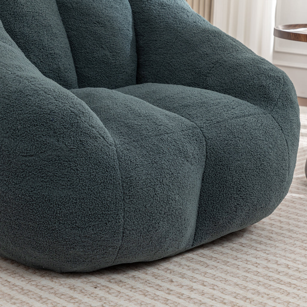 Comfy Bean Bag Chair with Memory Foam Filler – Tufted Soft Stuffed Bean Bag Sofa for Dorm, Apartment, or Living Room – Green - Grand Goldman Shop