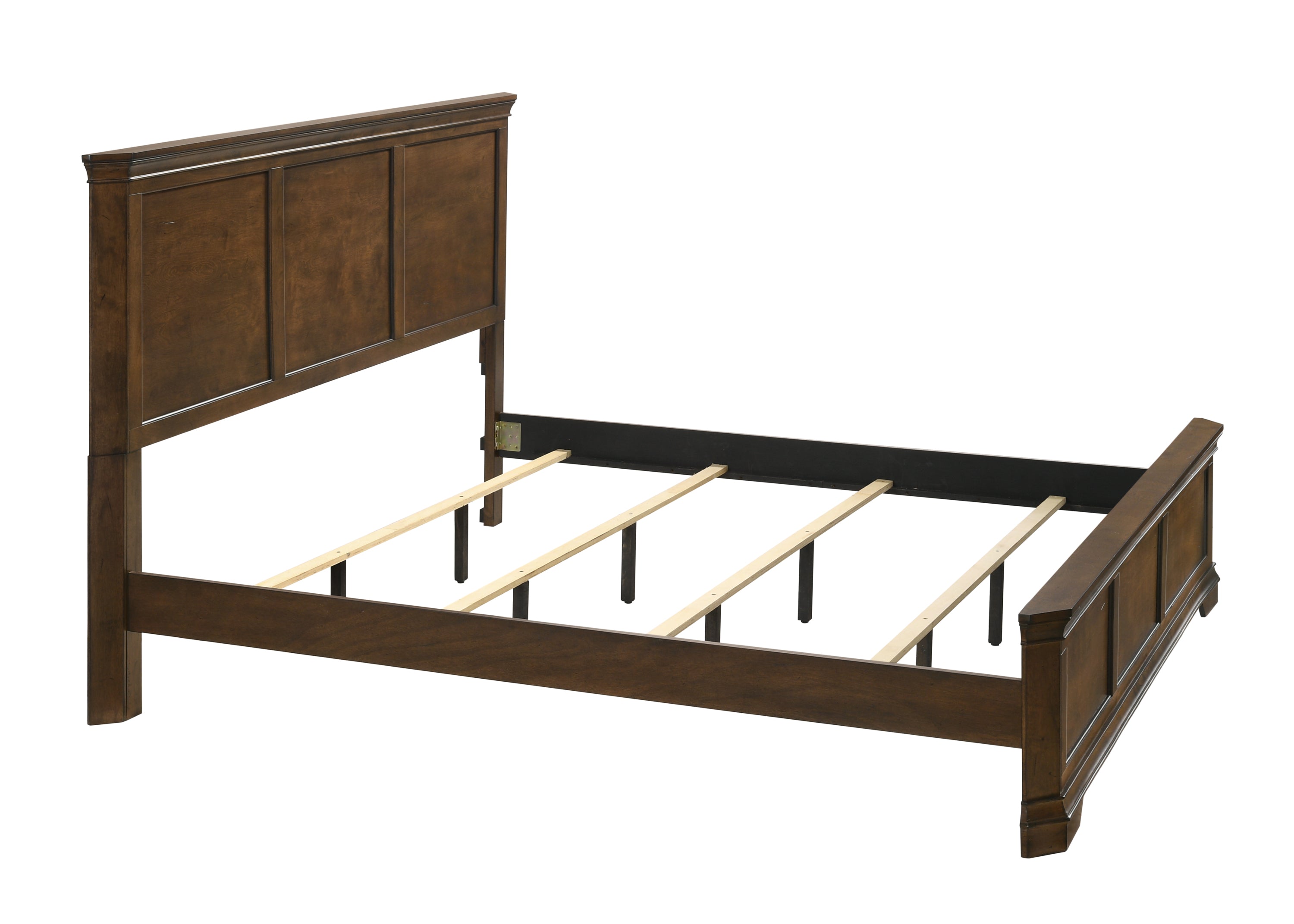 Maderne Traditional Wood Panel 6 pieces King Bed set with Dresser, Mirror, Two Nightstands, Chest - Grand Goldman Shop