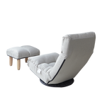 Japanese-Style  Gray with Metal Frame Adjustable Reclining Floor Chair – Tatami Lazy Sofa for Balcony or Bedroom - Grand Goldman Shop