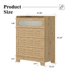 Wood 4 Drawer Dresser for Bedroom, Large Double Dresser with Wide Drawers, Modern Chest of Drawers,Storage Organizer Dresser,Nursery Dresser,for Living Room, Hallway, Bedroom, Kids Bedroom - Grand Goldman Shop