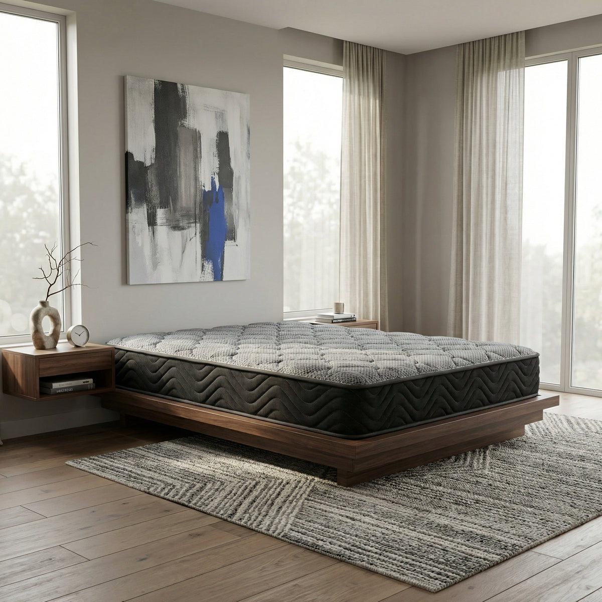 Hybrid 8 Inch Firm Twin Mattress with Pocketed Coils - Grand Goldman Shop