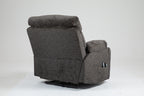 Old age electric lift chair, flat high density foam electric sofa, with heating and massage functions, can tilt to 180 degrees, 2 pocket cup holders, 2 remote controls, 4 OKIN motors - Grand Goldman Shop