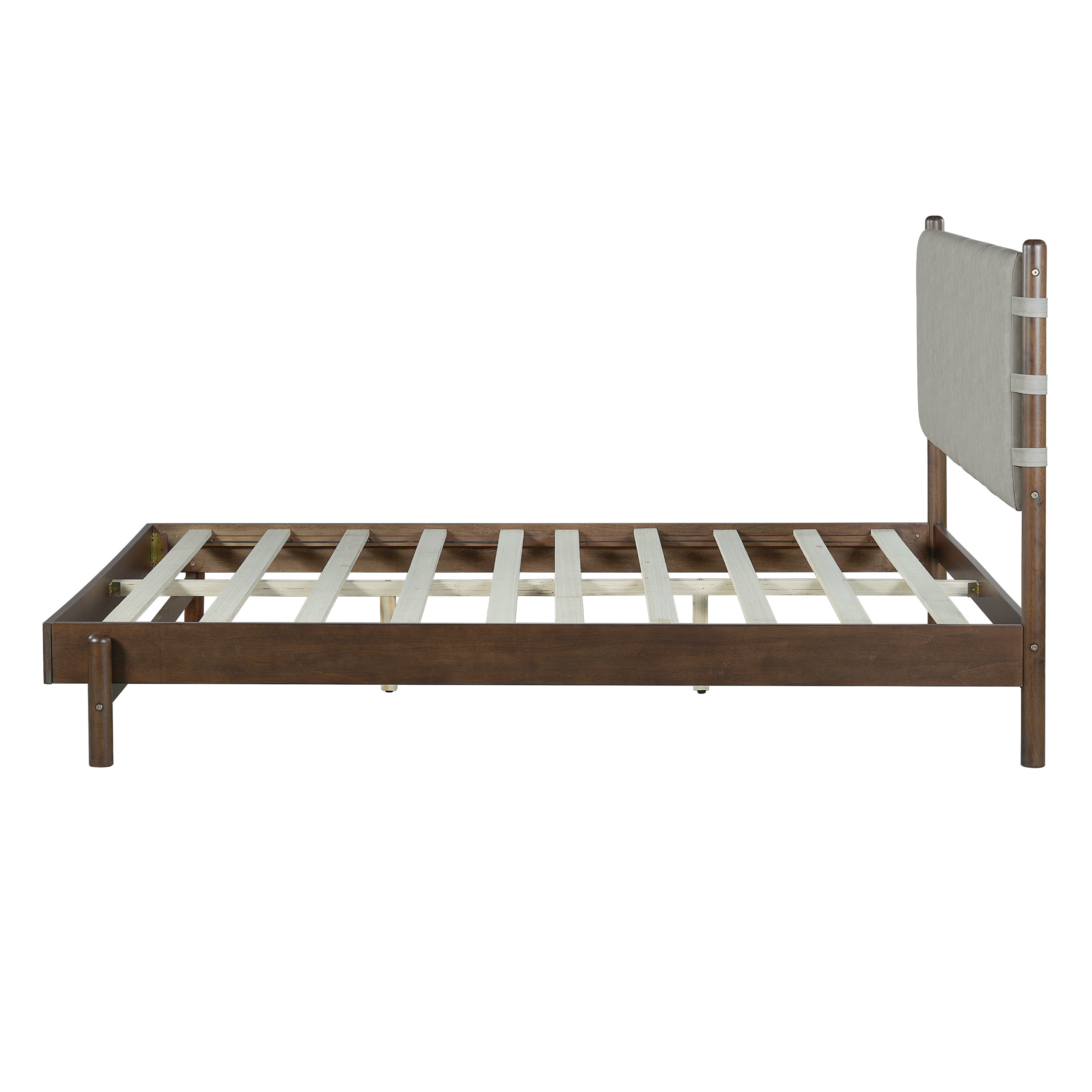 Modern Queen Bed Frame Set with 2 Nightstands, Light Gray Wood Platform Bed with Headboard and Matching Bedside Tables for Bedroom - Grand Goldman Shop