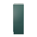 Modern MDF Painted Cabinet with Glass Doors and Drawer, Green, Bedroom Living Room Storage - Grand Goldman Shop