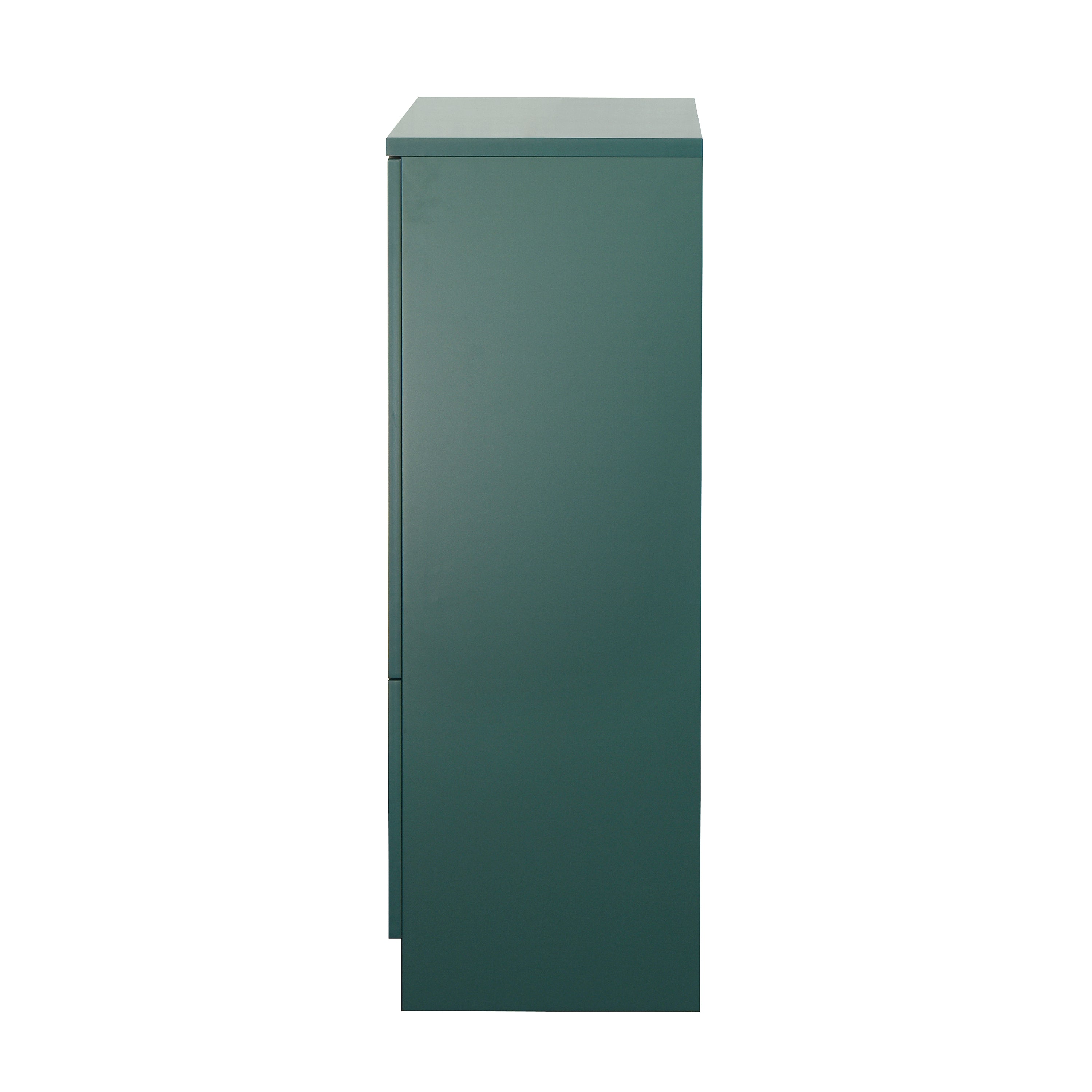 Modern MDF Painted Cabinet with Glass Doors and Drawer, Green, Bedroom Living Room Storage - Grand Goldman Shop