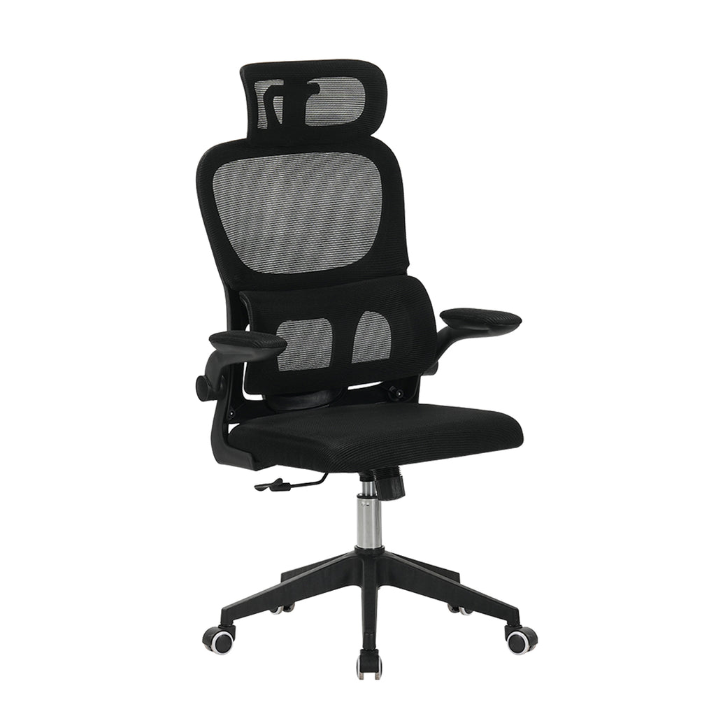 High Back Ergonomic Office Chair with Mesh Fabric, Black, Big and Tall Design for Home Office, Task Chair with Tilt Function,