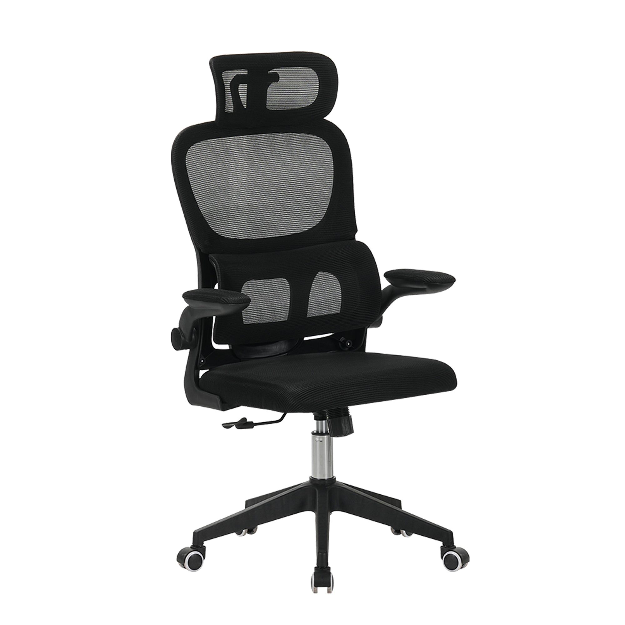 High Back Ergonomic Office Chair with Mesh Fabric, Black, Big and Tall Design for Home Office, Task Chair with Tilt Function,