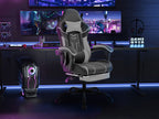Gaming chair, Computer chair Ergonomic chair with footrest Office chair Ergonomic computer chair with lumbar backrest Blackgr