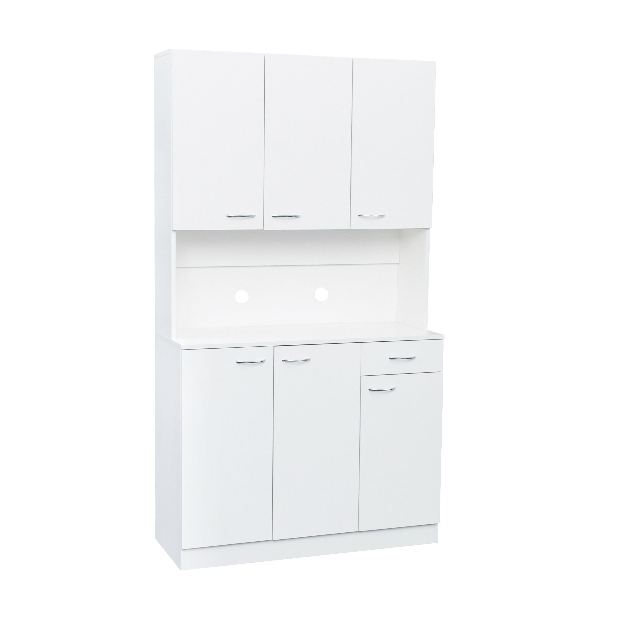 70.87' Tall Wardrobe& Kitchen Cabinet, with 6-Doors, 1-Open Shelves and 1-Drawer for bedroom,White - Grand Goldman Shop