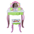 Kids Funnel Layla Girls Flower Vanity Set with Stool | Premium Home Decor - Grand Goldman
