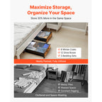 Under Bed Storage with Wheels 25.6x18.1x7.1 Inch Rolling Storage Bags 2 Pack - Grand Goldman Shop