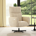 Power Swivel Recliner Chair, Electric Reclining with USB & Type-C Charging, 360° Swivel Velvet Upholstered Accent Chair, for 