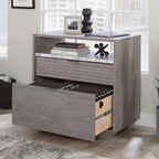 Lateral File with Two Drawers, Medium Gray finish - Grand Goldman