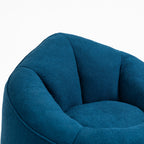 Bedding Bean Bag Sofa Chair with High-Pressure Foam and Footrest, Blue Microfiber - Grand Goldman Shop