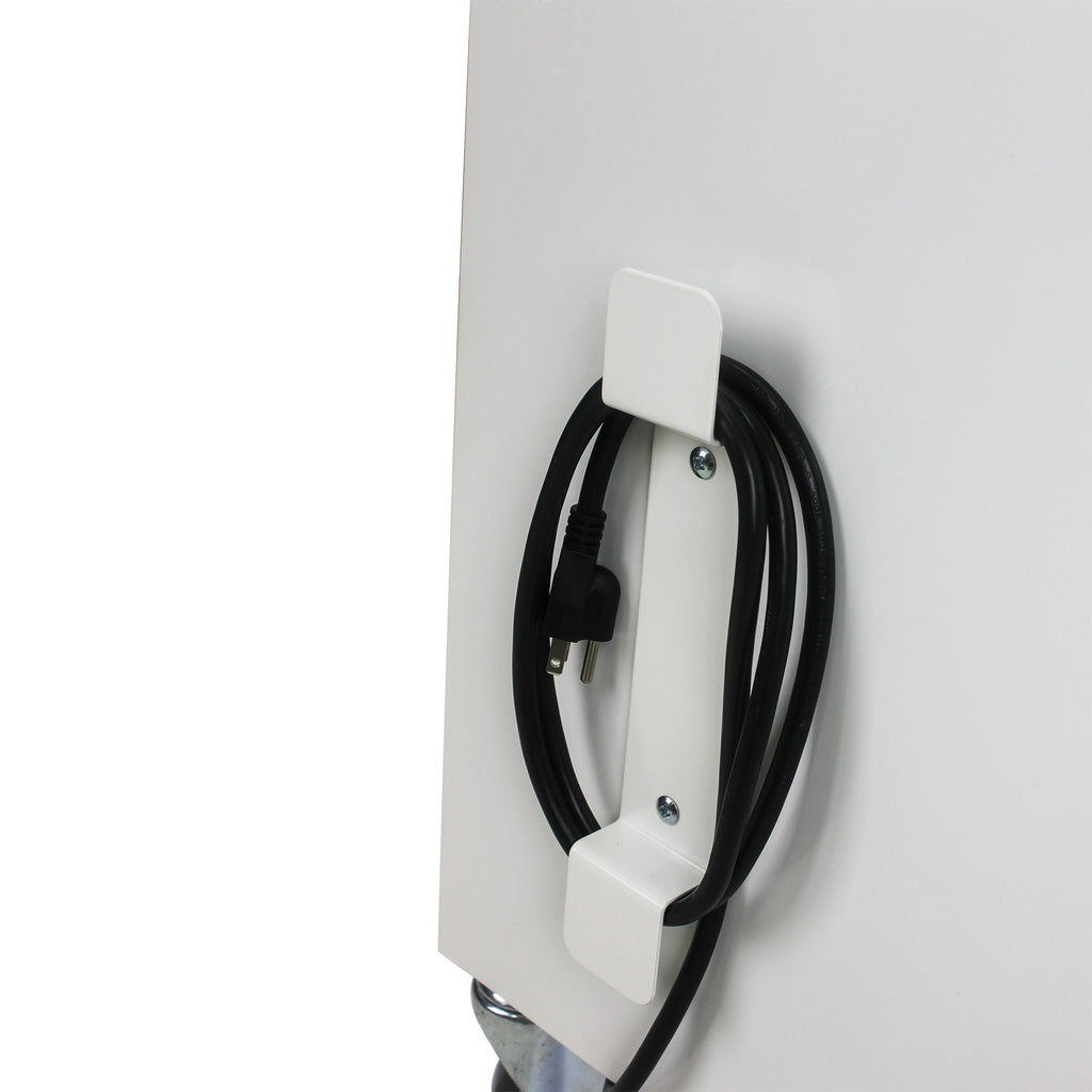 30+2 Bay Mobile School Charging Cart Station for Chromebook, Tablet and Laptop Computer with Power Strip Included - White | P