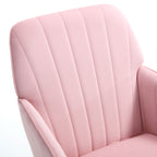 TY Ergonomic Office Chair, Baby Pink Velvet Adjustable Swivel Chair with Lumbar Support for Home or Bedroom Use | Premium Hom