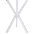 Fraser Chrome 35-inch Glass Top Bar Table - Grand Goldman Shop