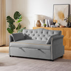 Grey Velvet Sleeper Sofa Bed - Grand Goldman Shop