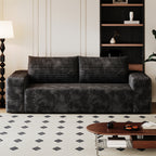 71' 3Setaser Sofa,Corduroy Fabric,Deep Seat Couches,Comfy Loveseat Sofa,No Assembly,1pcs for Living room, Bedroom,Conference room ,Apartment,Black - Grand Goldman Shop