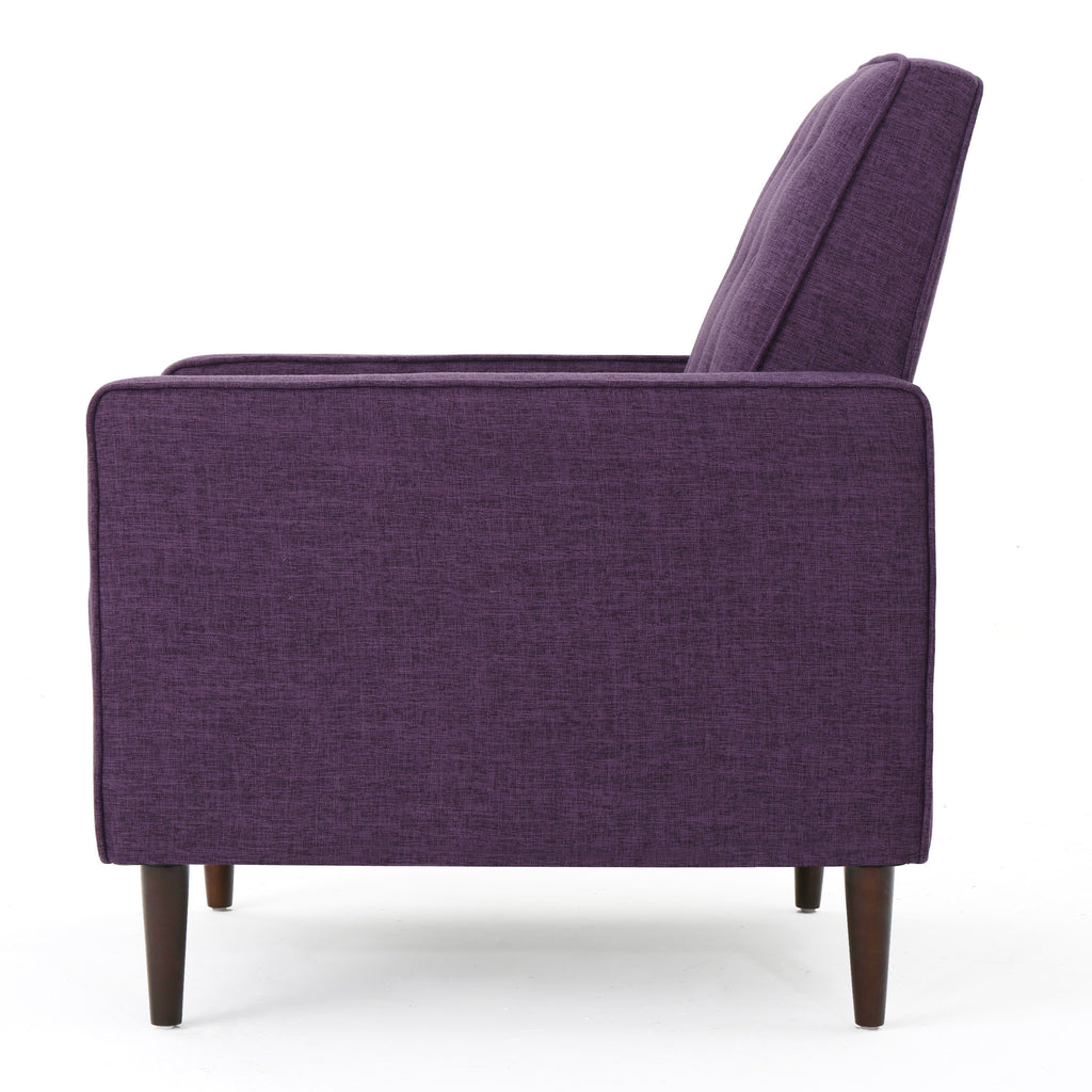 Macedonia Mid-Century Modern Button Tufted Fabric Recliner - Grand Goldman Shop